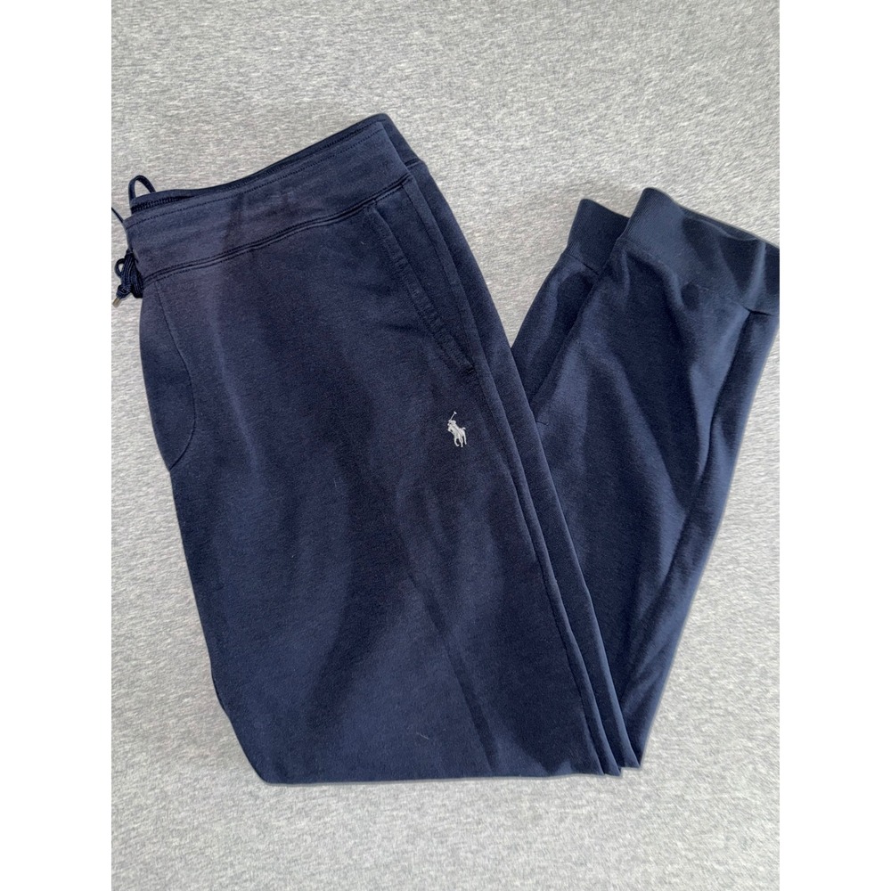 Polo Ralph Lauren Mens Navy Blue Tapered Joggers Size Large Sweatpants Preppy